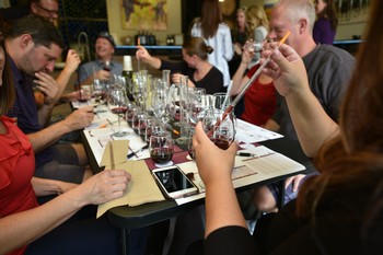 Wine Blending Group Table Photo